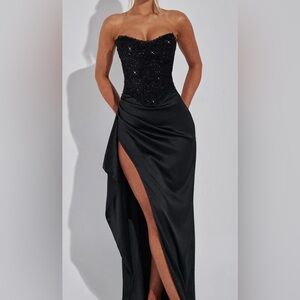 Chic Black Asymmetrical Dress